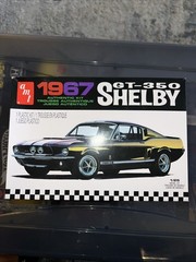 Black AMT 1967 Ford Shelby GT350 1/25 Plastic Model Kit 834M/12 open box