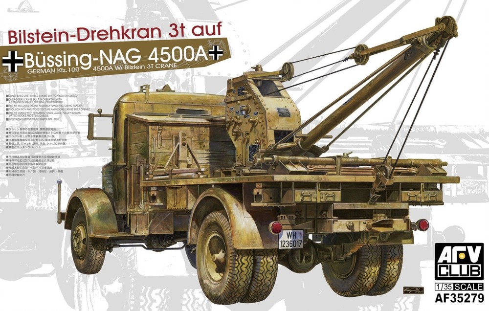 AFV Club 1/35 WWII German Kfz.100 Bussing-NAG 4500A w/Bilstein 3T Crane