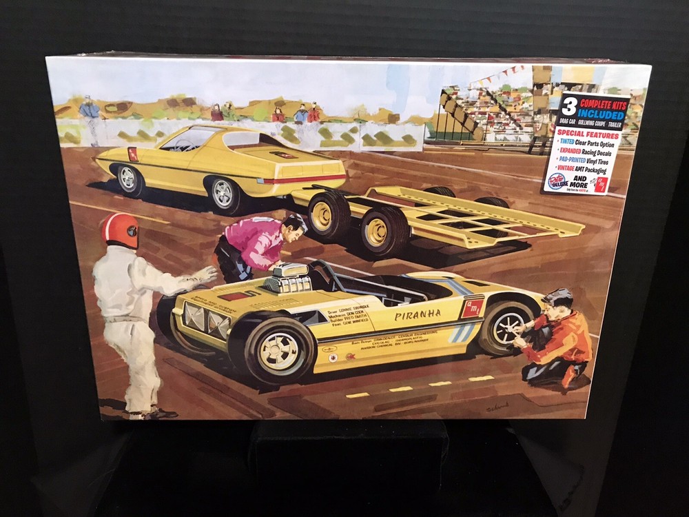 AMT 1113/06 PIRANHA STREET‘N STRIP DRAG TEAM 3 MODEL KIT SET-NIB-1/25 SCALE