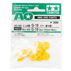 Tamiya 1/32 Mini 4WD JR Mini 4WD Pro G-18 Gear 10 pcs Yellow # 10312