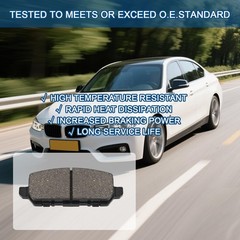 HECHENQICHE Rear Semi-Metallic Brake Pads for Honda HR-V & CR-Z