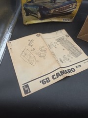 AMT ERTL 1968 Camaro Z28 Street Machines 1/25 Model Kit Open Started Body Engine