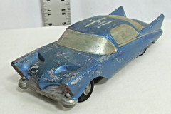 BANTHRICO 1950s FUTURE CAR METAL PROMO CAR MODEL 1:25 IN BLUE