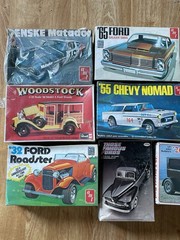 Vintage 1970’s Model Car Kit Lot of 8 Revell AMT Testors 1:25 1/25 1 sealed EXC