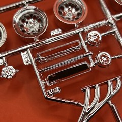 1969 Torino Cobra AMT Chrom Wheels Bumpers Grill Carbs Model Parts 1:25 New L3