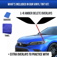 Amber Delete Headlight Tint Compatible with 2022-2025 Honda Civic