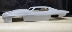 1/24 scale resin 3d printed 1970 Pontiac GTO Pro Mod drag body model slot car