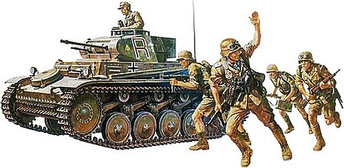Tamiya German Panzerkampfwagen II – Plastic Model Military Vehicle Kit – 1/35