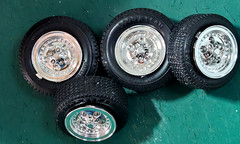 CUSTOM CHROME WHEELS STREET GOODYEAR RACING TIRES ’67 CORVETT NIGHT STALKER
