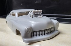 1/24 scale resin 3d printed 1949 Mercury Blown Pro Mod drag body model slot car