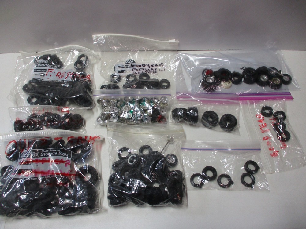 Lot of MPC, Revell, or AMT Tires and Hubcaps for 1/24 or 1/25 Scale