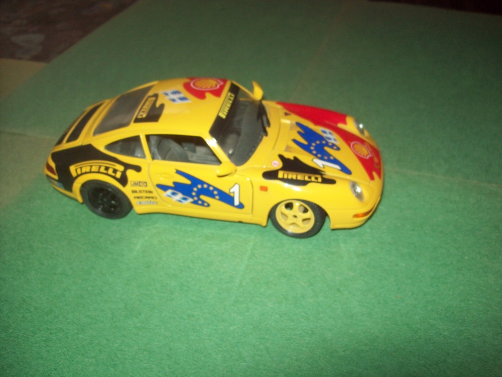 BURAGO PORSCHE CARRERA 911 RACING CAR ADVERTISING DIE-CAST ITALY