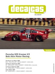 Decalcas 1:24 Scale Decal Porsche Kremer 935 K3 Bob Akin Racing # DCL-DEC0037