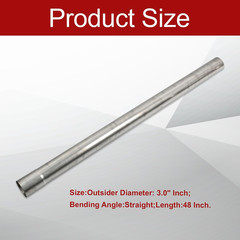 409 Steel 3” Inch OD Straight Exhaust Pipe Mandrel Tubing Pipe 48″ / 4 Ft Long