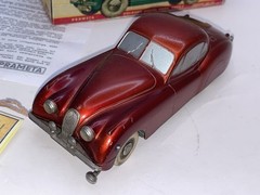 PRAMETA 1948 Jaguar XK120 1/43 Wind-Up Promo Maroon VF+ w/BOX/Key/card Kolner