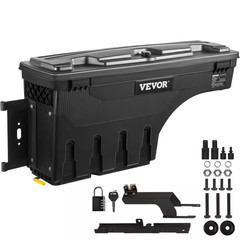 Driver Side Truck Tool Box in ABS, 28 In., 6.6 Gal. Truck Bed Storage Box with P