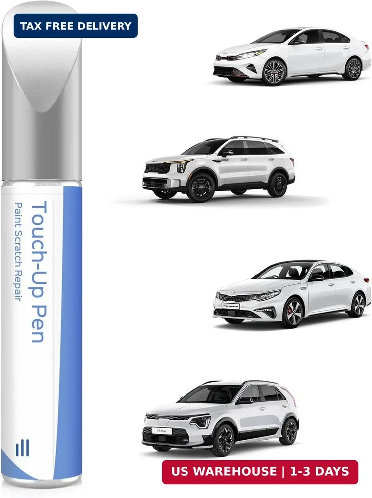 SWP Snow White Pearl Tricoat Touch Up Paint Compatible with Kia Exact Match Chip