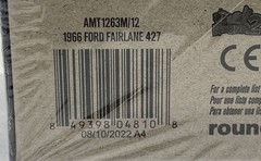 AMT ’66 Ford Fairlane 427 Plastic Model Kit 1:25 Scale Round 2 Sealed New