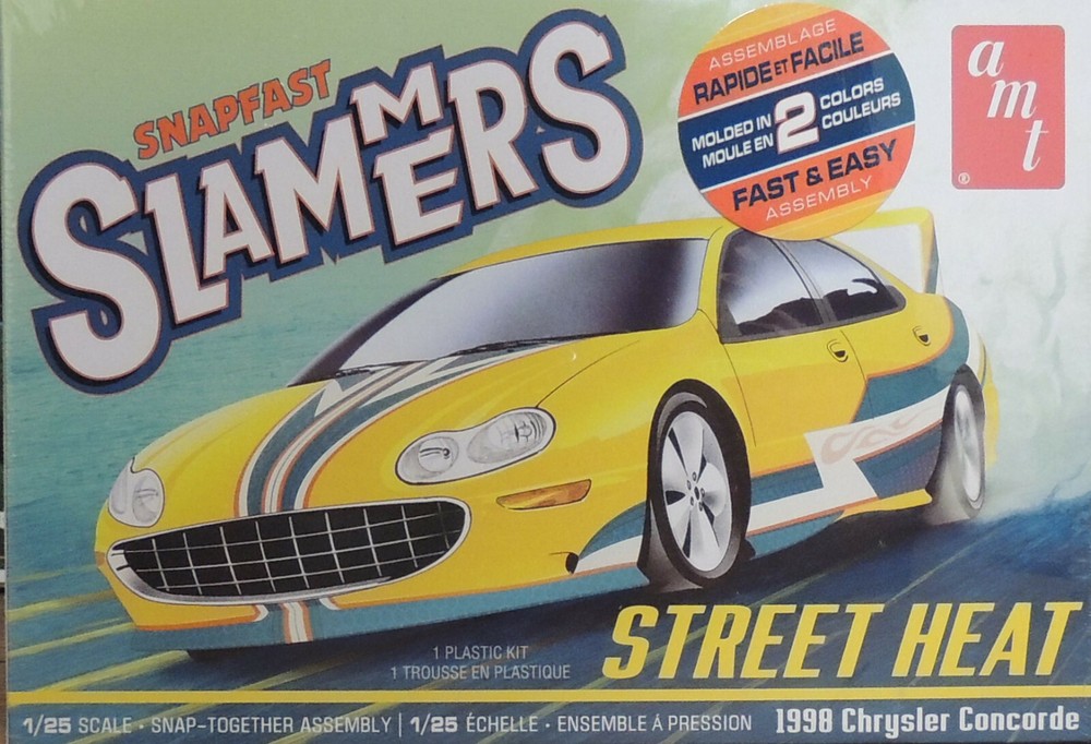 SLAMMERS CUSTOM 1998 CHRYSLER AMT 1:25 SCALE SNAP-TOGETHER PLASTIC MODEL KIT