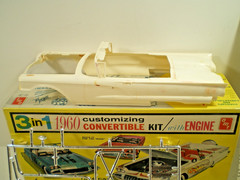 VINTAGE AMT 1960 THUNDERBIRD CONVERTIBLE KIT #1260 REBUILDER OR PARTS *L@@K!