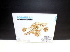 3-D Wood Formula 1 Race Racing Car Model Kit Crafts Toy