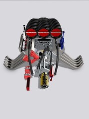Funny Car Blown Nitro Hemi Engine Kit for Drag Models Scales 1/24 1/25 1/18 1/16