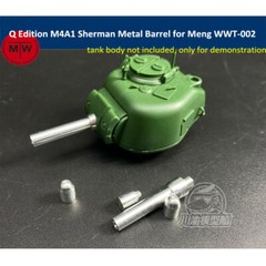 Q Edition M4A1 Sherman Metal Barrel Shell Kit for Meng WWT-002 Tank Model