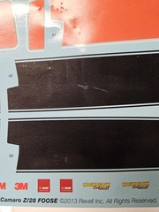 Revell 69 Camaro Z-28 Foose Edition 1:12 Model Kit Parts Decals Only *damaged*