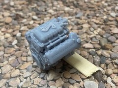 Resin Mustang GT500 Predator engine, 760 HP, for scale model cars, 1/24 1/25