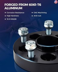 KAX 6×5.5 Wheel Spacers 2 inch, Hub Centric Wheel Spacers with M12x1.5 Studs