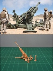 1/144 USA M777 155mm Howitzer /w towing option & Gunner (fine detail) Resin Kit