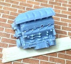 Resin Custom Cadillac LSA engine, Supercharged, for scale model cars, 1/24 1/25