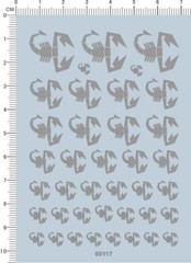 decals Scorpion for different scales (silver gray) 00117