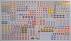 NASCAR DECAL 1965-70 VINTAGE STOCK CAR FENDER CONTINGENCIES SHEET POWERSLIDE