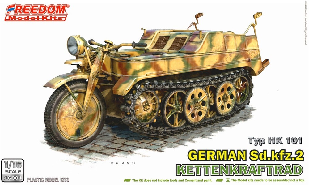 Freedom Model Kits 1/16 GERMAN KETTENKRAFTRAD sd.kfz.2 WW2 16001