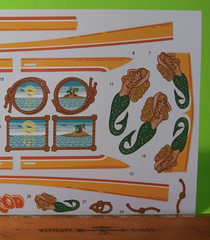 Decal Sheet 1975 Chevy Van Aquarod Race Team 1/25 AMT Custom Mermaid Boat Theme