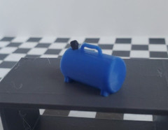 Blue Tool Box Workbench Oil Pan Gas Compressor 1/24 1/25 Scale Garage Diorama