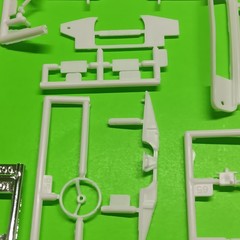 AMT 60 1960 Chevy Fleetside Pickup Truck 1/25 cab body hood glass chrome bumper