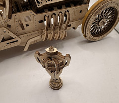 U-Gears U-9 Grand Prix Car Wooden Mechanical Model Assembled Crank/Trophy READ