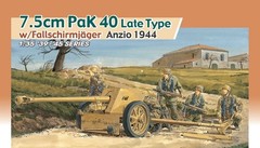 DRAGON 6250 1/35 German 7.5cm Pak 40 Late Type w/Fallschirmjäger Anzio 1944