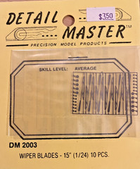 Detail Master Precision Model Products, DM2003, Wiper Blades, 15″, ( 1/24), NOS
