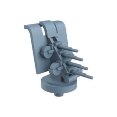 LYCG700357 Model Upgrade Parts Royal Navy 127mm /50 Mk.III VickersI Quad Mounts
