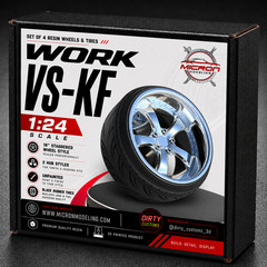 1:24 Work VS-KF 18″ Wheels & Tires for JDM Nissan Toyota Honda Mazda BMW