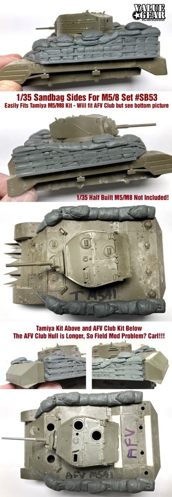 1/35 Scale Sandbag Sides for M5 M8 Howitzer Fit Tamiya Kits – Value Gear – Resin