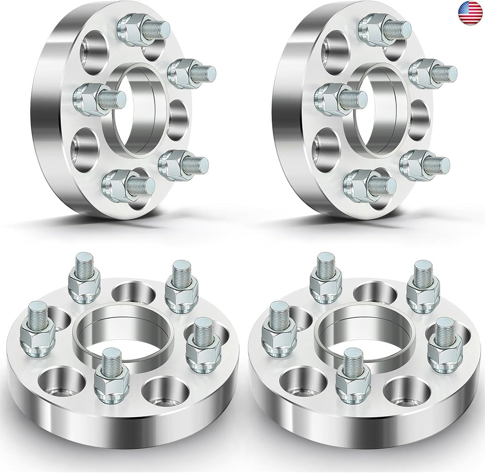 ECCPP 4PCS 5×110 1″ Hubcentric Wheel Spacers 5 Lug 12×1.25 Studs 65.1mm CB fits