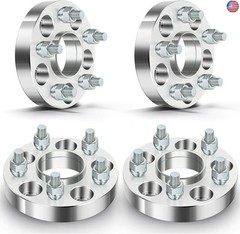 ECCPP 4PCS 5×110 1″ Hubcentric Wheel Spacers 5 Lug 12×1.25 Studs 65.1mm CB fits