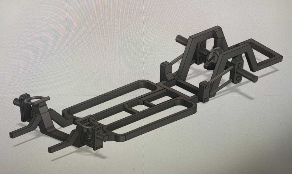 1/25 1/24 Scale 3d Resin Lowered Truck Frame