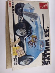 Vintage 1979 AMT 1933 Willys Coupe 1/25 Model Kit #2402 Collectible