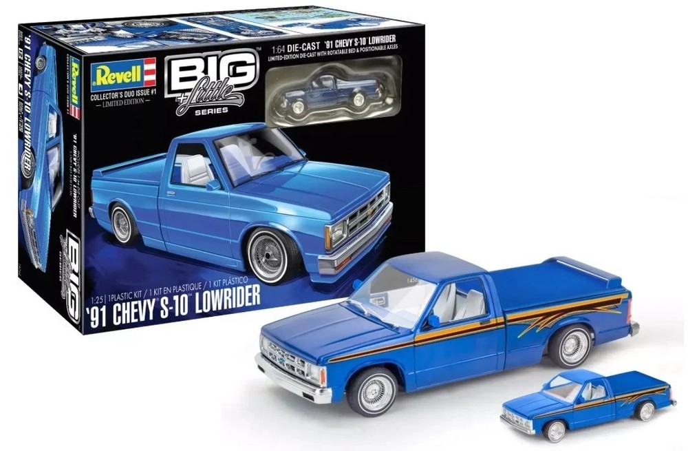Revell 1991 Chevy S-10 Lowrider Pickup 1:25 SCALE w/Diecast 1:64 KIT #14562~NEW