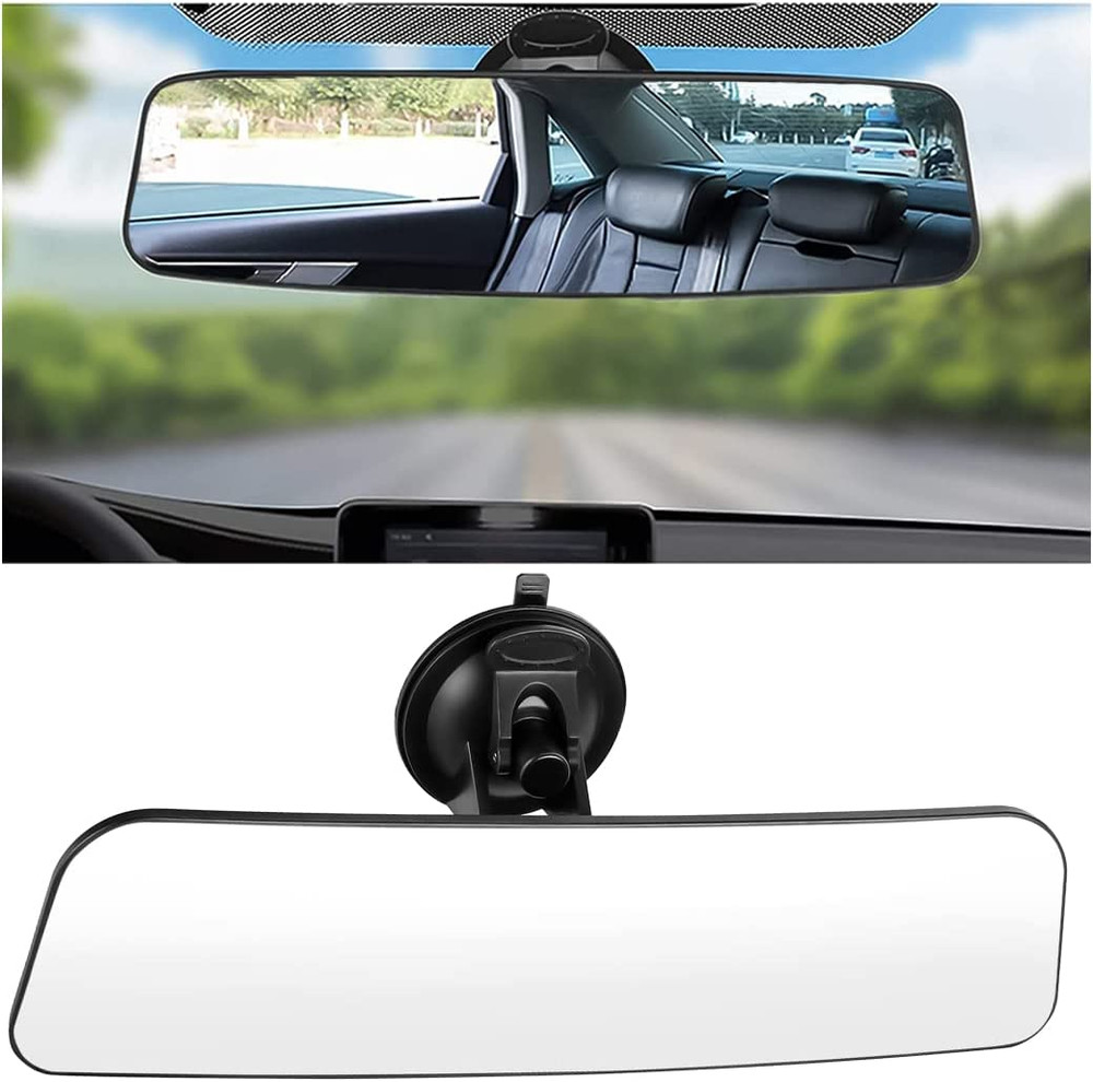 Car Rear View Mirror with Suction Cup, anti Glare Wide Angle HD Auto inside Rear